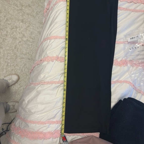 American Tall Pull-On Tie Waist Wide Leg Pants for Tall Women in Black Size LL / - Picture 5 of 6